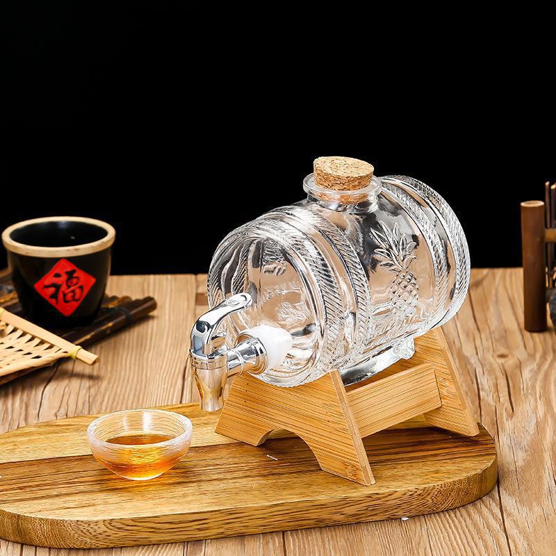 1L Glass Whiskey Barrel Wine B - Wine Beer The Whiskey review and price