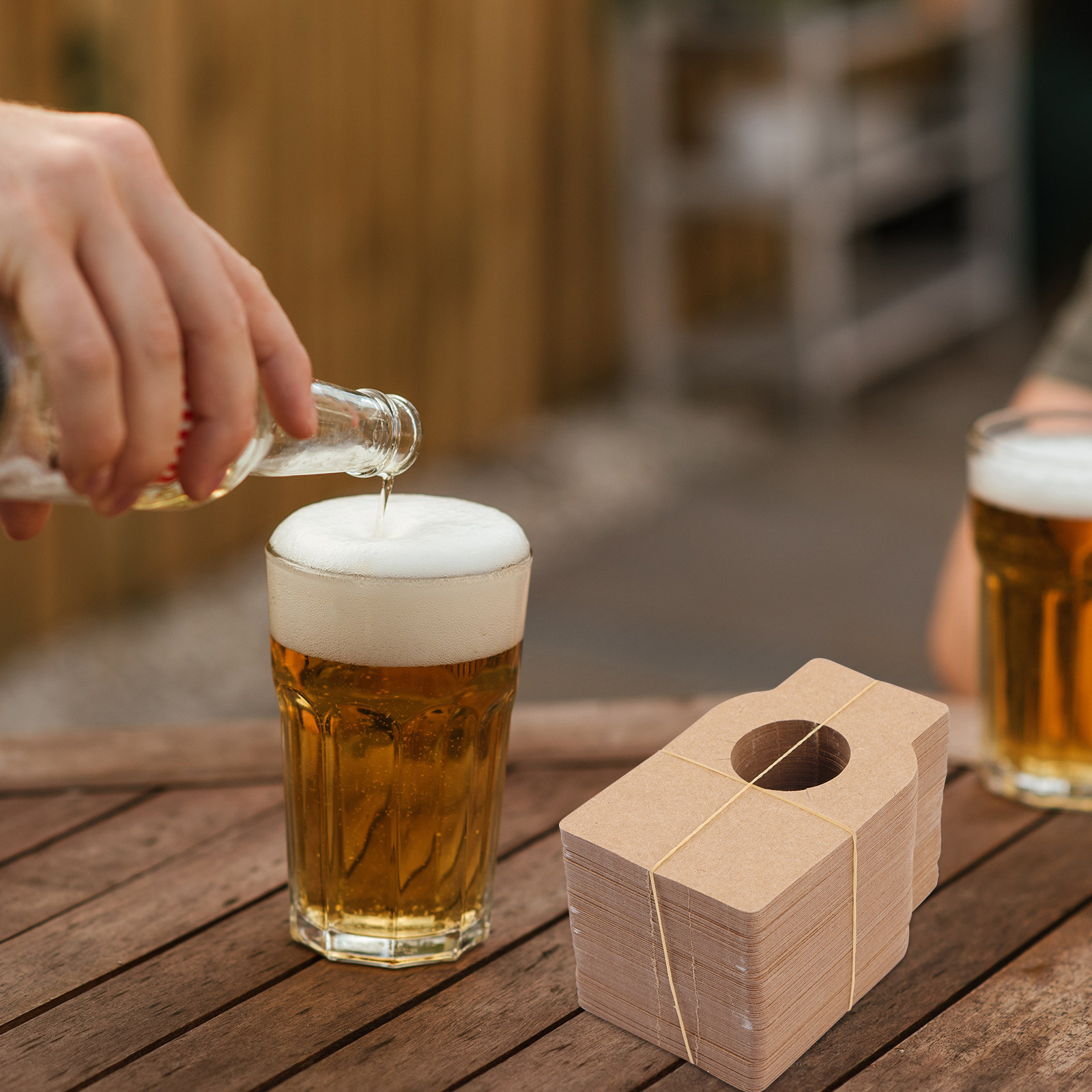 100Pcs Kraft Wine Bottle Tags  - Wine With Beer Name review and price